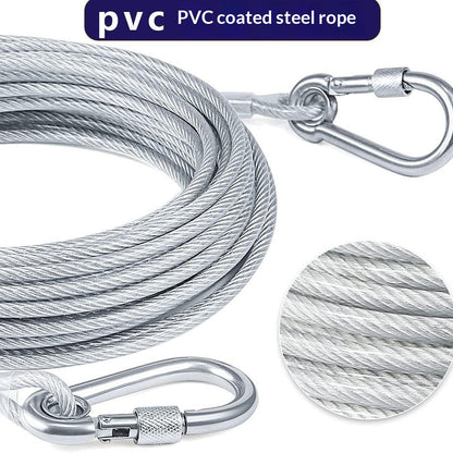 Wire Rope Clothesline with Plastic (16-FEET)