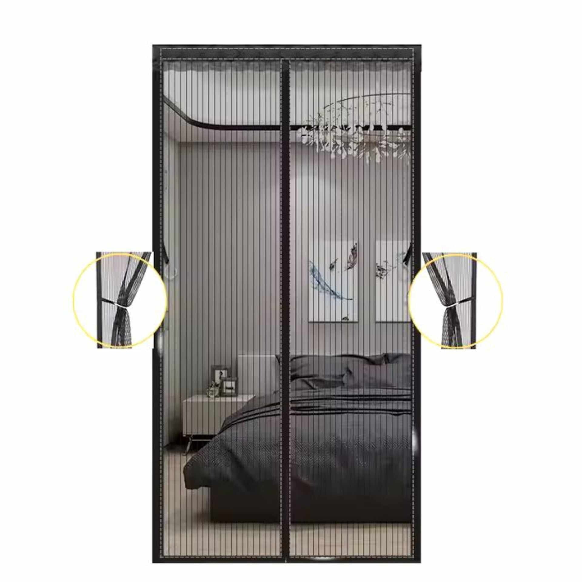 Anti Mosquito Net - Magnetic Mesh Curtain (3.5x7 Feet)